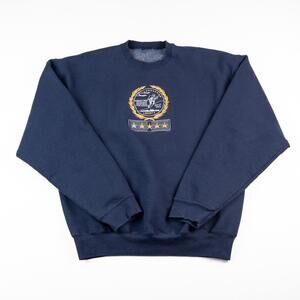 Vintage 1995 Korean War Veterans Memorial Dedication Navy Crewneck Sweatshirt L